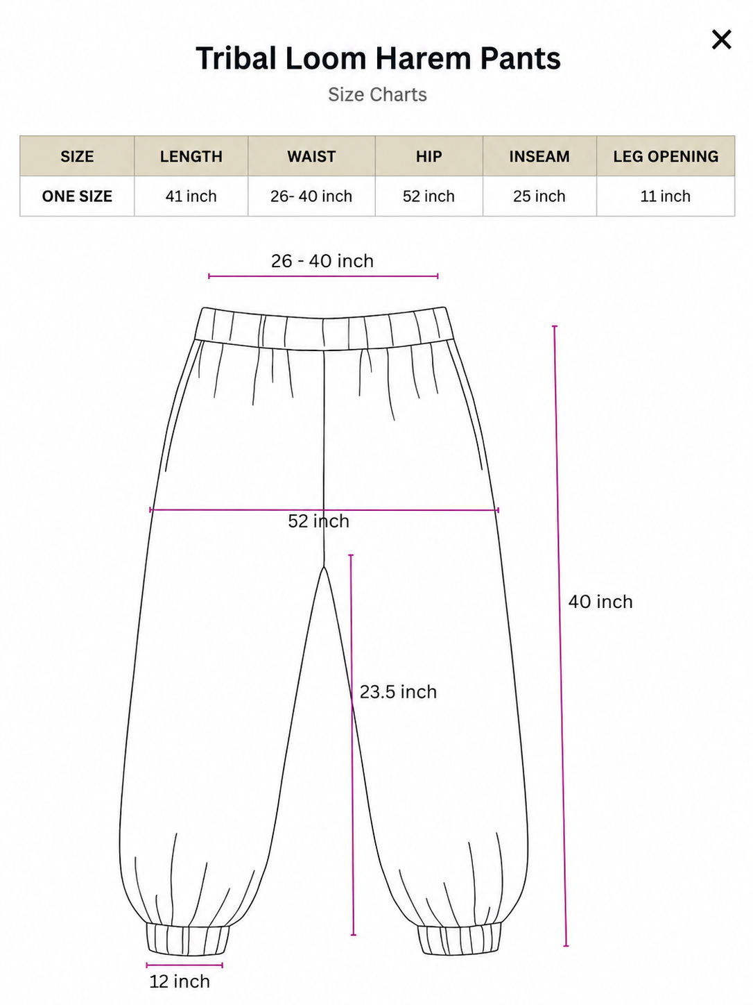 Tribal Loom Harem Pants